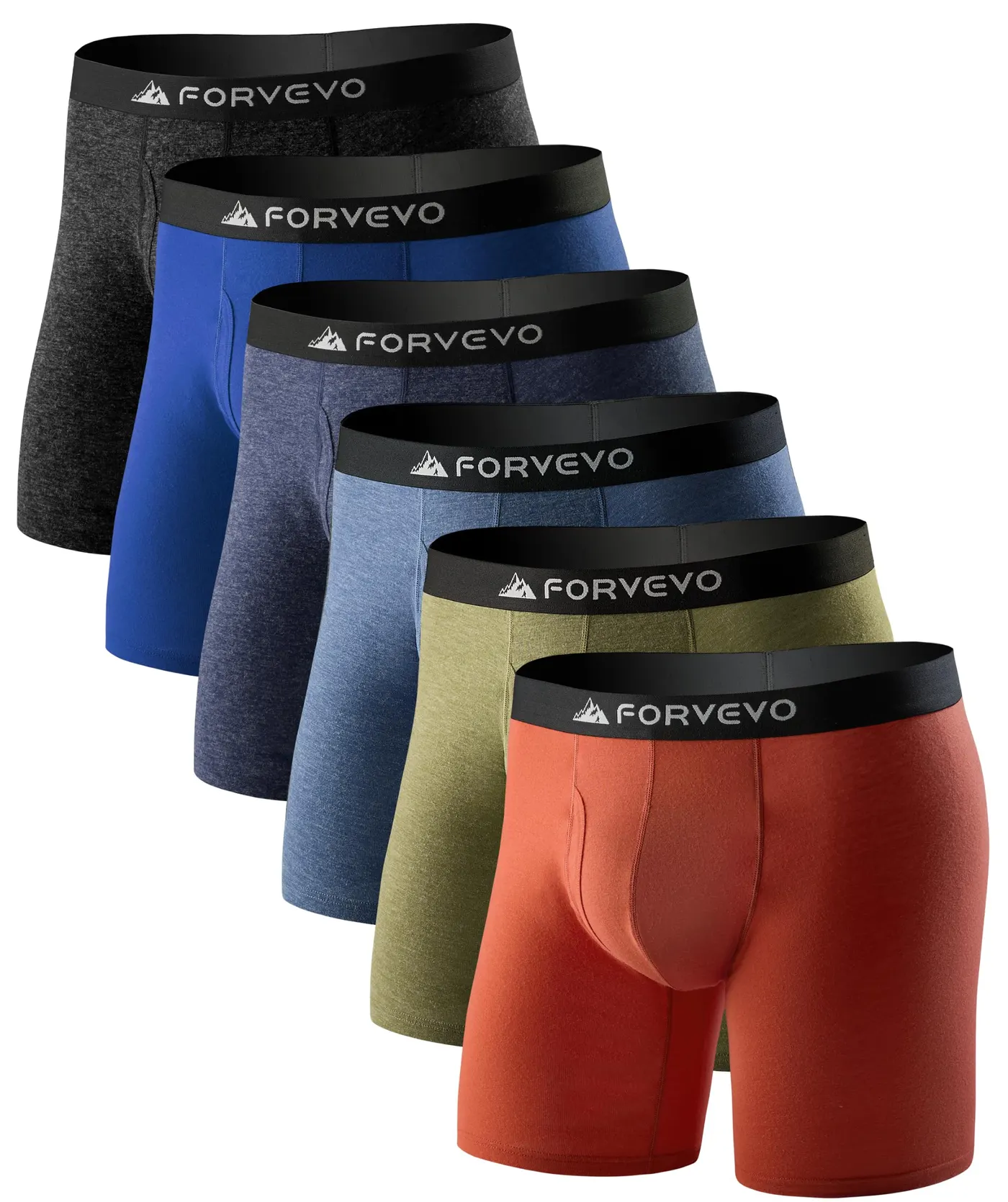 Merino Wool Underwear Mens Moisture Wicking Boxer Briefs 6 Pack, photograph 1 of 6