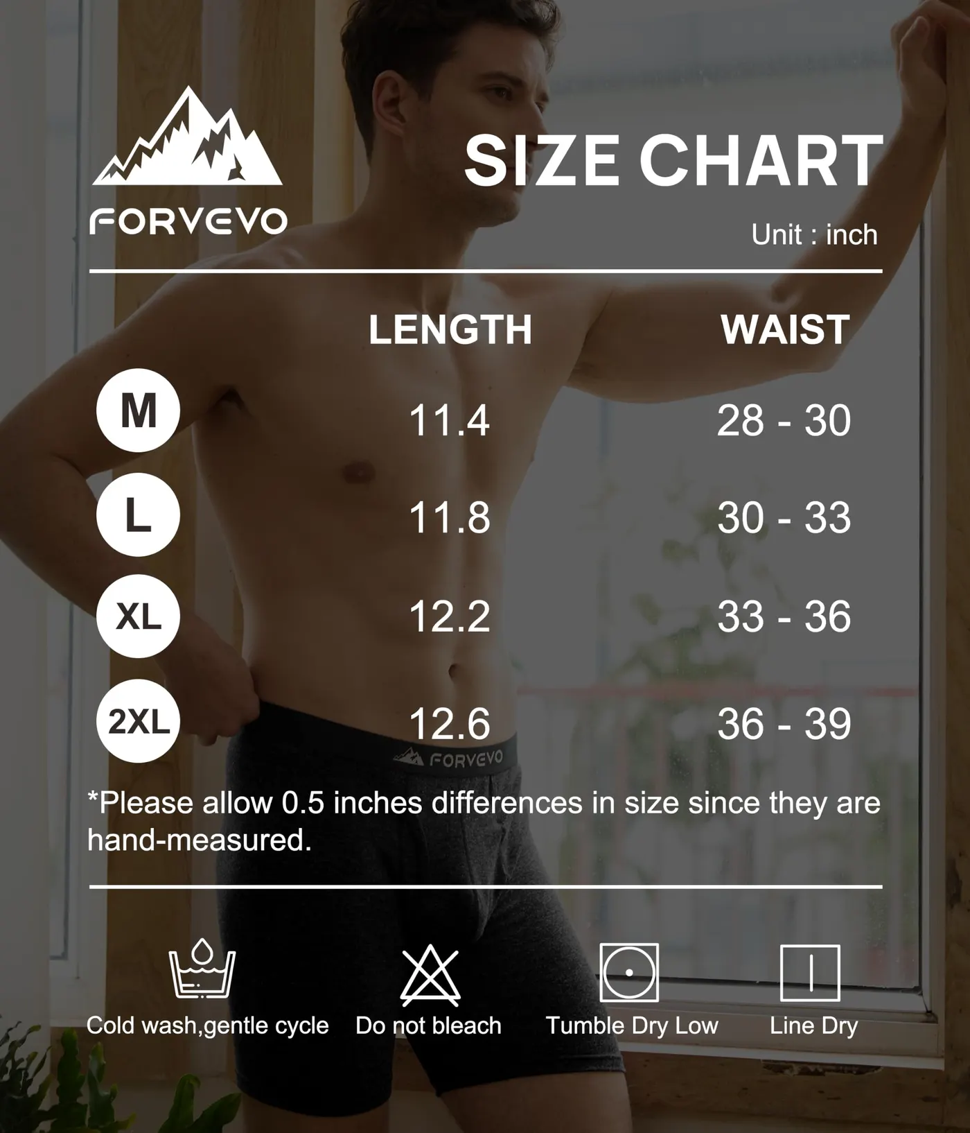 Merino Wool Underwear Mens Moisture Wicking Boxer Briefs 6 Pack, photograph 6 of 6