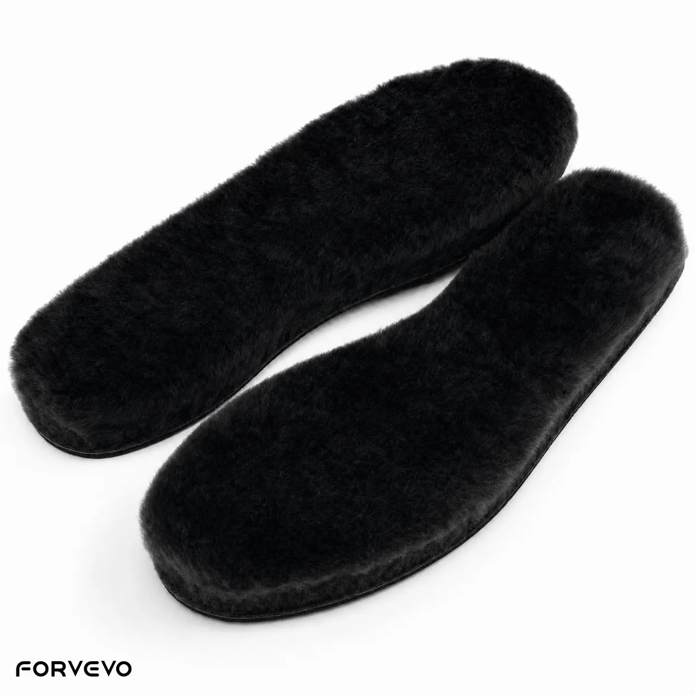 Women's Genuine Sheepskin Insoles Warm Black-8, photograph 4 of 6