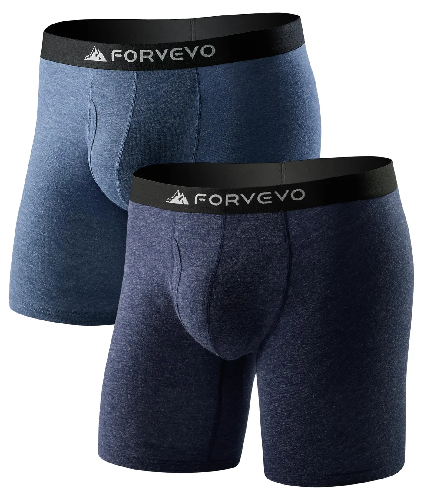 Merino Wool Underwear Men 2 Pack,Breathable Dry Men's Boxer Briefs,Comfortable Moisture Wicking Long leg Boxer Shorts, photograph 1 of 5
