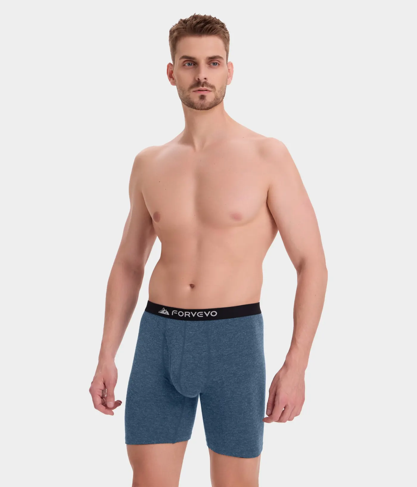 Merino Wool Underwear Men 2 Pack,Breathable Dry Men's Boxer Briefs,Comfortable Moisture Wicking Long leg Boxer Shorts, photograph 2 of 5